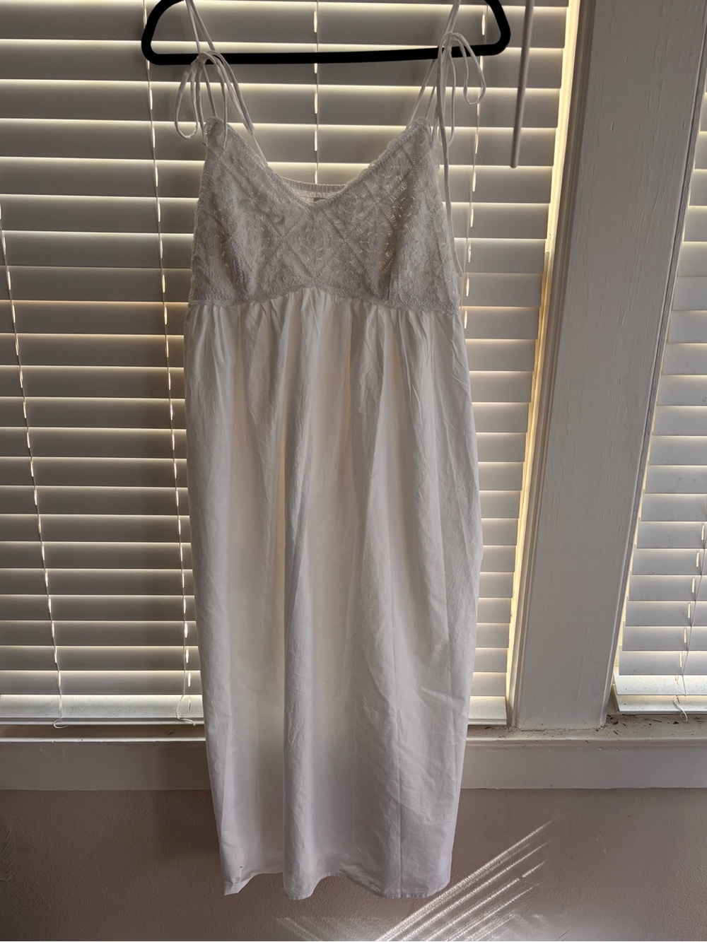 Women's White Lace-Top Dress